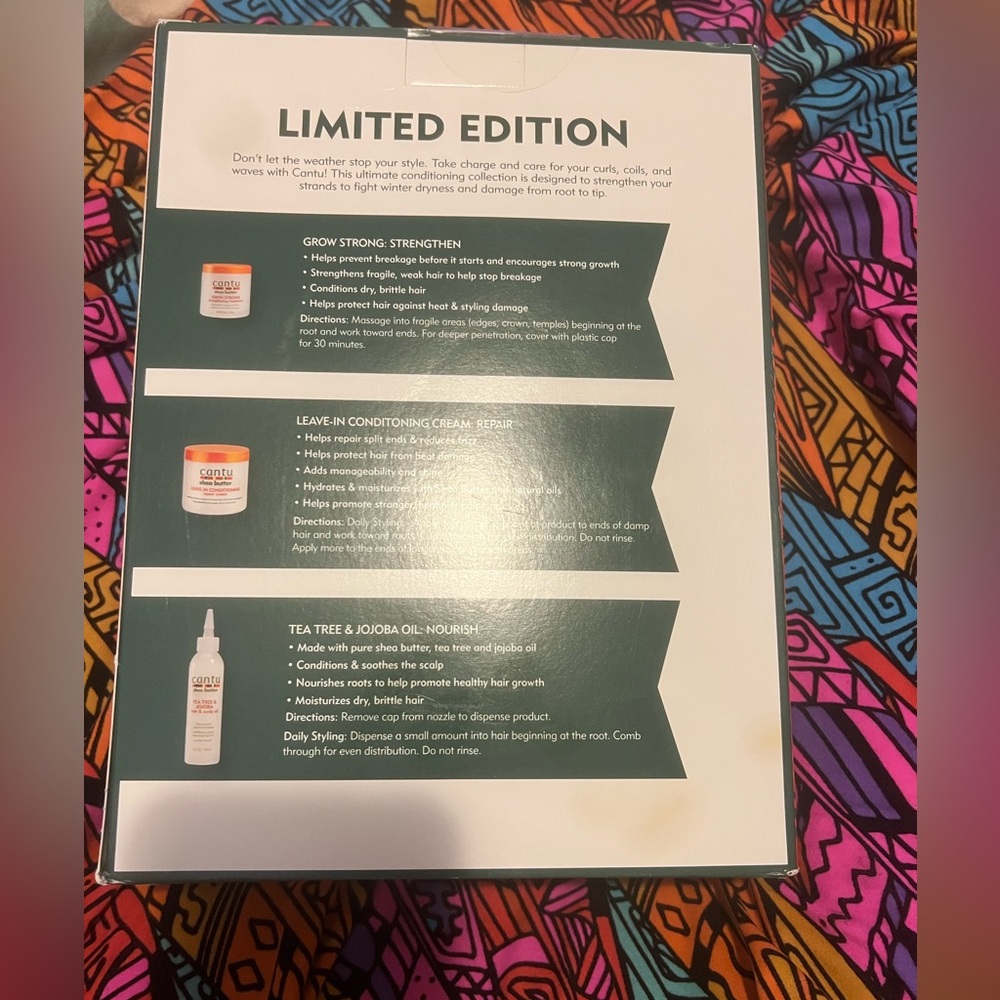 Cantu Shea Butter Winter Care & Repair Kit 3-Piece Limited Edition NIB - Picture 3 of 4